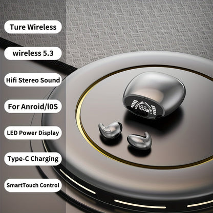 Invisible Sleeping Headphones, Shallow Earmuff Design, Side Sleeping Earplugs, Comfortable, Excellent Sound Quality