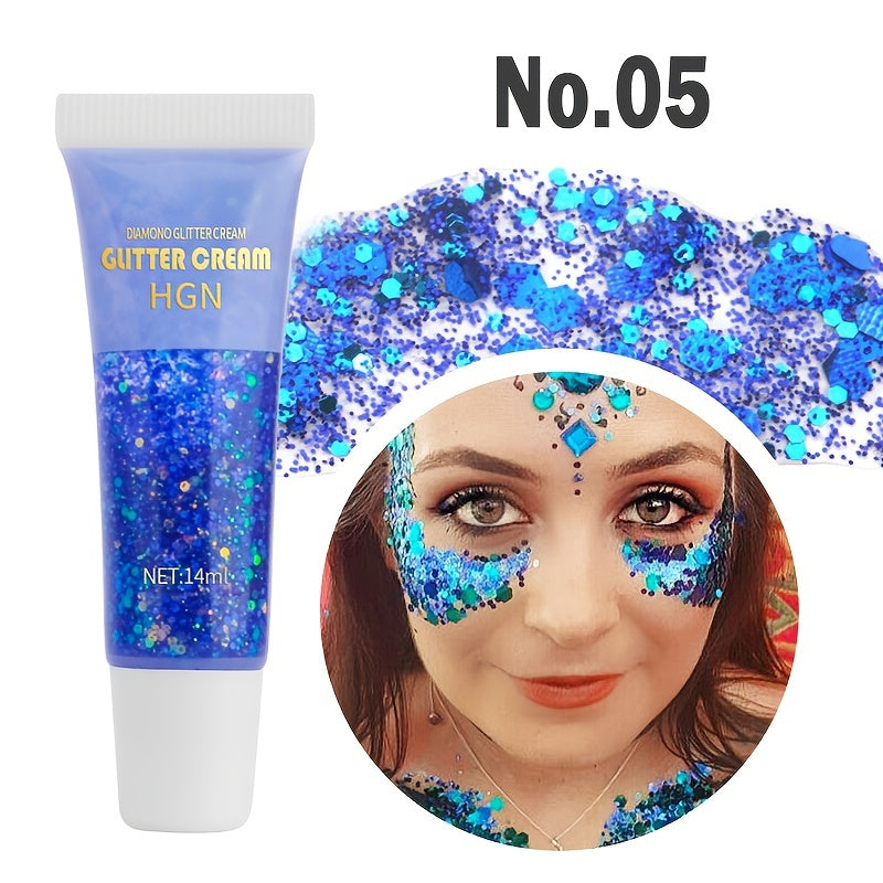 Mermaid Sequins Body Glitter Gel Make Up