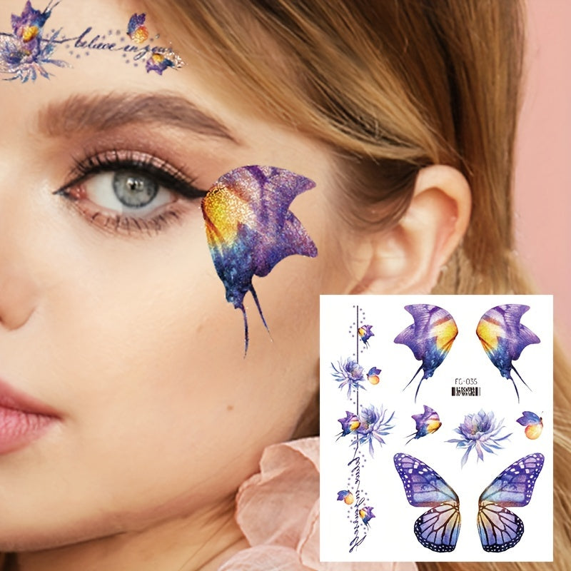 Glitter Face Tattoo Stickers